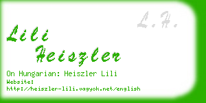 lili heiszler business card
